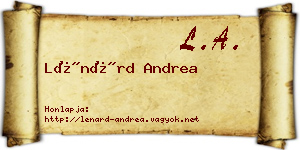 Lénárd Andrea névjegykártya