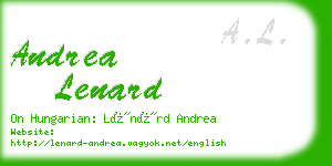 andrea lenard business card